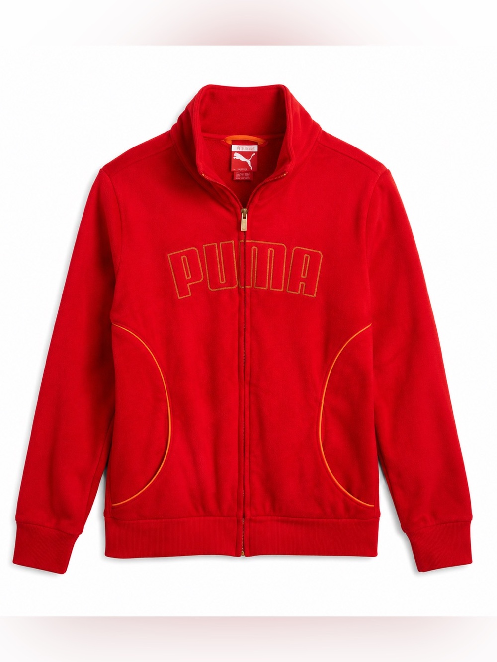 Puma Red Full Zip Track Jacket Women’s Medium Athletic Y2K Sport Lifestyle